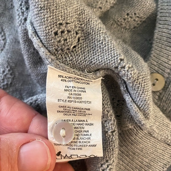 DEUX PAR DEUX 🇨🇦 Open-Stitch Cardigan / 10/11 🪡 - Picture 6 of 8